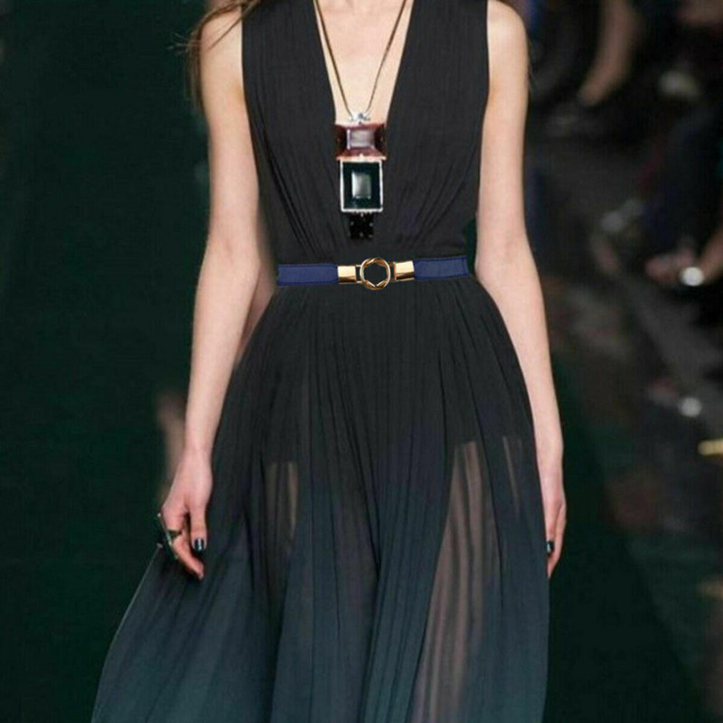 Naiste naiste vöö veniv elastne kõhn vöökoht kleit vöökoht metallist pandlaga kleit naiste naiste vöö