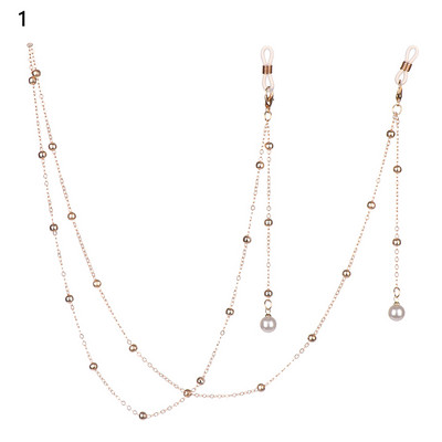 1 buc. Ochelari de modă vintage din perle din metal, lanț, accesorii pentru ochelari, pentru femei, bărbați, ochelari anti-alunecare, colier pentru ochelari.