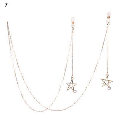 1 buc. Ochelari de modă vintage din perle din metal, lanț, accesorii pentru ochelari, pentru femei, bărbați, ochelari anti-alunecare, colier pentru ochelari.