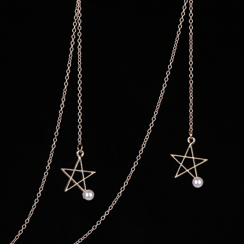 1 buc. Ochelari de modă vintage din perle din metal, lanț, accesorii pentru ochelari, pentru femei, bărbați, ochelari anti-alunecare, colier pentru ochelari.