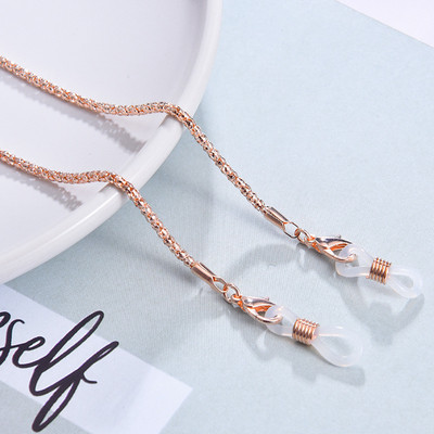 Mados perlų kaukių grandinėlės akinių grandinėlė moterims retro metaliniai akiniai nuo saulės dirželiai akiniai Laido laikiklis kaklo dirželis