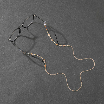 Női színes kristály napszemüveg maszk lánc gyöngy gyöngyös divat maszk zsinór univerzális leesésgátló pánt szemüveglánc