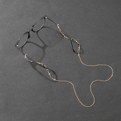 Női színes kristály napszemüveg maszk lánc gyöngy gyöngyös divat maszk zsinór univerzális leesésgátló pánt szemüveglánc