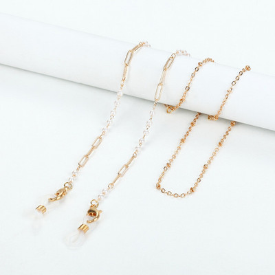 Női színes kristály napszemüveg maszk lánc gyöngy gyöngyös divat maszk zsinór univerzális leesésgátló pánt szemüveglánc