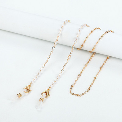 Női színes kristály napszemüveg maszk lánc gyöngy gyöngyös divat maszk zsinór univerzális leesésgátló pánt szemüveglánc