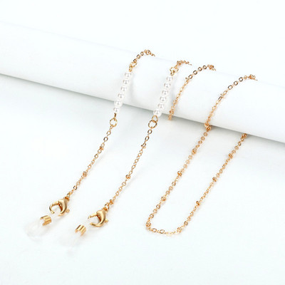 Női színes kristály napszemüveg maszk lánc gyöngy gyöngyös divat maszk zsinór univerzális leesésgátló pánt szemüveglánc