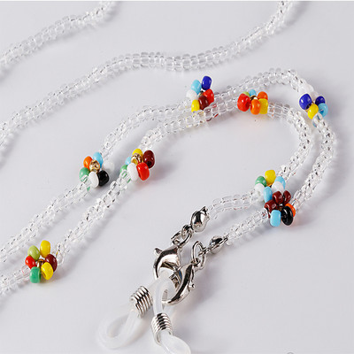 2022 Νέα αλυσίδα γυαλιών με χάντρες λουλουδιών για γυναικεία ανδρική μάσκα αλυσίδα γυαλιά ηλίου με κορδόνι αξεσουάρ γυαλιών λαιμού με σχοινί