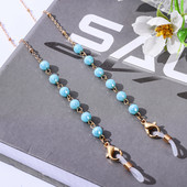 Modni akrilni kristalni lanac za naočale 19bojni okrugli lanac za naočale s perlama Držač okovratne vrpce Lanac za sunčane naočale Ženski nakit