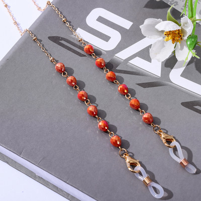 Modni akrilni kristalni lanac za naočale 19bojni okrugli lanac za naočale s perlama Držač okovratne vrpce Lanac za sunčane naočale Ženski nakit