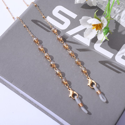 Modni akrilni kristalni lanac za naočale 19bojni okrugli lanac za naočale s perlama Držač okovratne vrpce Lanac za sunčane naočale Ženski nakit