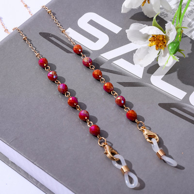 Modni akrilni kristalni lanac za naočale 19bojni okrugli lanac za naočale s perlama Držač okovratne vrpce Lanac za sunčane naočale Ženski nakit