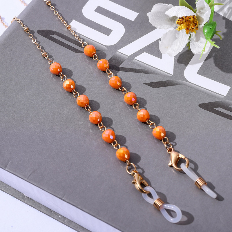 Modni akrilni kristalni lanac za naočale 19bojni okrugli lanac za naočale s perlama Držač okovratne vrpce Lanac za sunčane naočale Ženski nakit