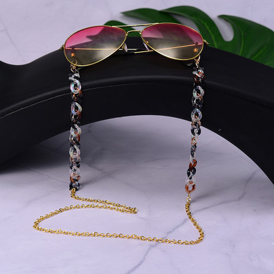 Ochelari de soare din acrilic Lanțuri de aur pentru femei 2021 Noua modă 72 cm Lanțuri pentru ochelari de vedere pentru mascare Lanșă cu ridicata