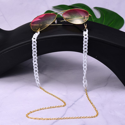 Ochelari de soare din acrilic Lanțuri de aur pentru femei 2021 Noua modă 72 cm Lanțuri pentru ochelari de vedere pentru mascare Lanșă cu ridicata