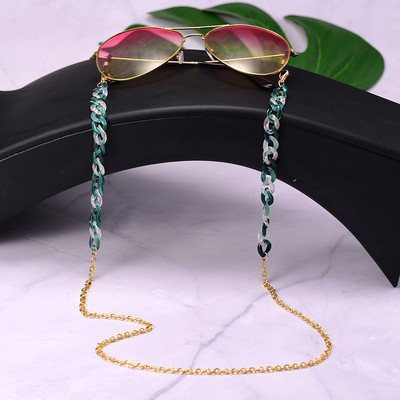 Ochelari de soare din acrilic Lanțuri de aur pentru femei 2021 Noua modă 72 cm Lanțuri pentru ochelari de vedere pentru mascare Lanșă cu ridicata