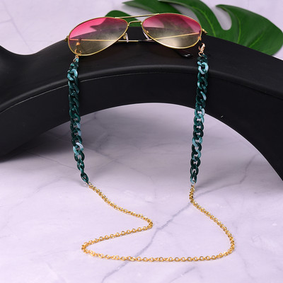 Ochelari de soare din acrilic Lanțuri de aur pentru femei 2021 Noua modă 72 cm Lanțuri pentru ochelari de vedere pentru mascare Lanșă cu ridicata