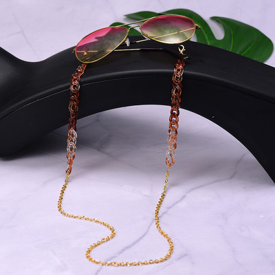 Ochelari de soare din acrilic Lanțuri de aur pentru femei 2021 Noua modă 72 cm Lanțuri pentru ochelari de vedere pentru mascare Lanșă cu ridicata