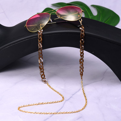 Ochelari de soare din acrilic Lanțuri de aur pentru femei 2021 Noua modă 72 cm Lanțuri pentru ochelari de vedere pentru mascare Lanșă cu ridicata