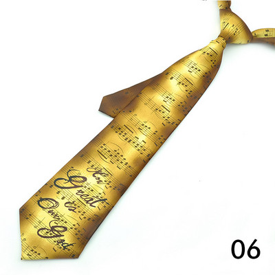Cravată de petrecere pentru bărbați Rochie formală Cadou Cămăși de nuntă Cravată „Spectru de note muzicale” Mix de design 4 inch Moda clasică de afaceri