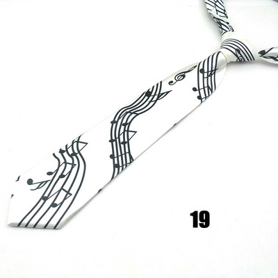 Cravată de petrecere pentru bărbați Rochie formală Cadou Cămăși de nuntă Cravată „Spectru de note muzicale” Mix de design 4 inch Moda clasică de afaceri