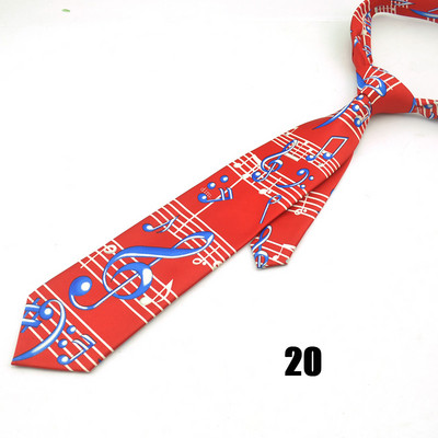 Cravată de petrecere pentru bărbați Rochie formală Cadou Cămăși de nuntă Cravată „Spectru de note muzicale” Mix de design 4 inch Moda clasică de afaceri