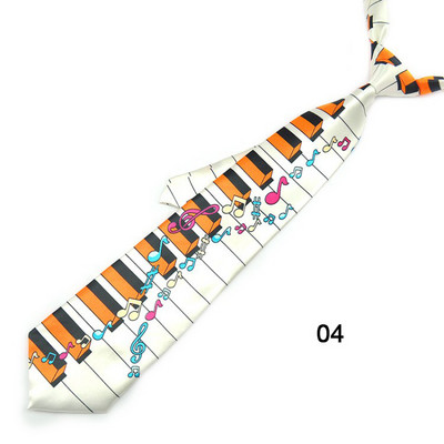 Vyriška kaklaraištis, madinga naujovė, 5 fortepijoninė klavišų lenta su muzikine nata Kaklaraiščiai iš poliesterio austi klasikiniai vakarėliui skirti „Cravat“ dovanų vakarėliui iškilminga suknelė