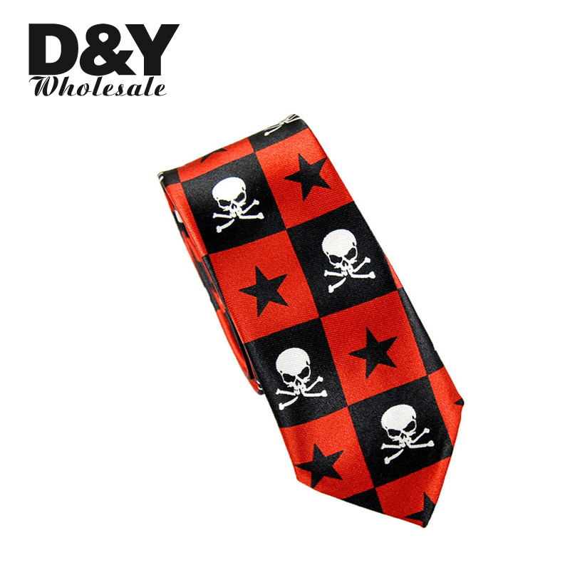 Meeste lips 2 tolli lai mood Star Cross Bone valge pealuu punane must lips polüestrist kootud klassikaline kingitud särgid New Good