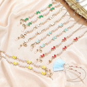 Modni biserni lanac za naočale za žene Slatki šareni leptir, držač trake za sunčane naočale, maska, remen za vrat, naočale, nakit, poklon