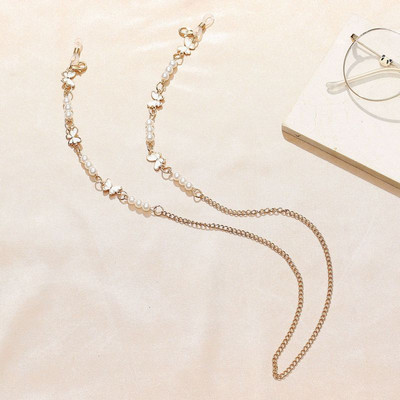 Modni biserni lanac za naočale za žene Slatki šareni leptir, držač trake za sunčane naočale, maska, remen za vrat, naočale, nakit, poklon