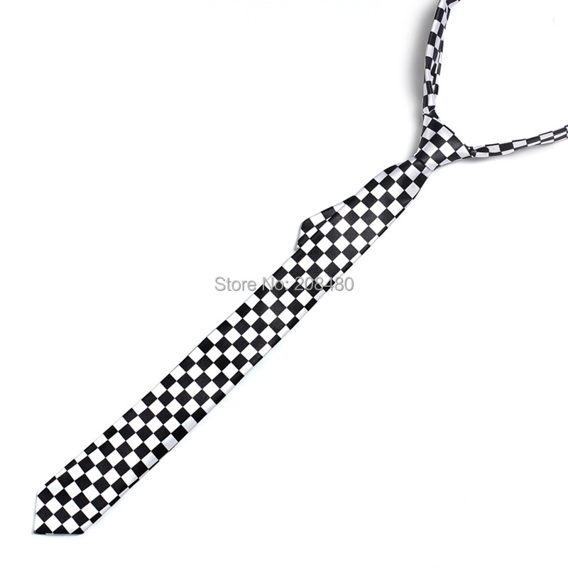 Cravată pentru femei Rochie formală Cadou Cămăși de nuntă Cravate pentru bărbați Lățimea de 2 inchi în carouri alb în carouri Classic Livrare directă