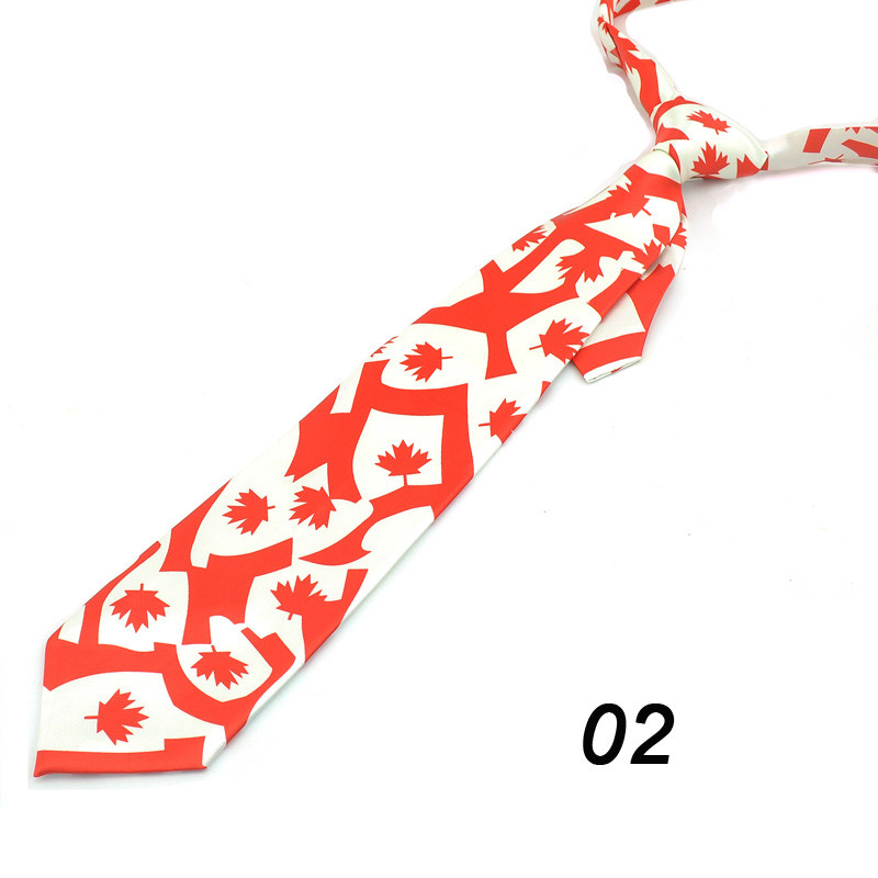 Cravate bărbați cravată rochie formală cadou cămăși de nuntă cravată lățime de 4 inci design drapel canadian mixt dungi petrecere afaceri frunze de arțar