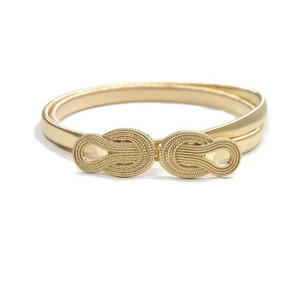 Ženski ljetni remen oko struka Zlatni i srebrni dizajn europske marke Luksuzni elastični lančić od javorovog lista za žene Vijčana brava bg-042