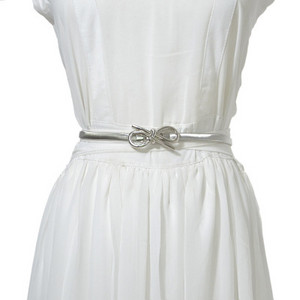 Ženski ljetni remen oko struka Zlatni i srebrni dizajn europske marke Luksuzni elastični lančić od javorovog lista za žene Vijčana brava bg-042