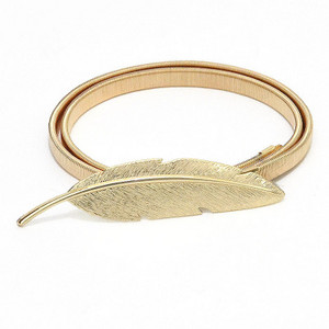 Ženski ljetni remen oko struka Zlatni i srebrni dizajn europske marke Luksuzni elastični lančić od javorovog lista za žene Vijčana brava bg-042