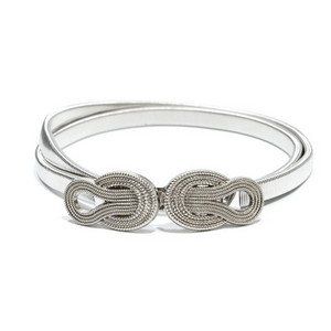 Ženski ljetni remen oko struka Zlatni i srebrni dizajn europske marke Luksuzni elastični lančić od javorovog lista za žene Vijčana brava bg-042