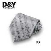 Vyriški kaklaraiščiai, madingi, 10 cm pločio muzikos nata Garso spektro mišinio poliesterio austi klasikiniai vakarėlių kaklaraiščiai vyrams Cravat Gift