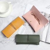 Fashion Woman φορητή τσάντα δερμάτινων γυαλιών PU ανδρική θήκη γυαλιών ηλίου Θήκη γυαλιών οράσεως Κάλυμμα τσάντας αποθήκευσης Αξεσουάρ γυαλιών