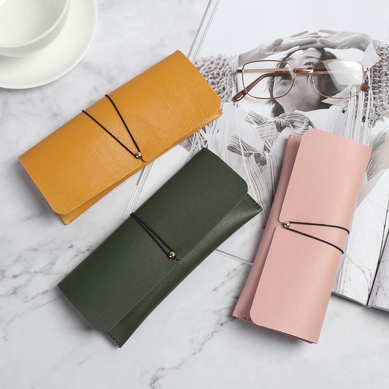 Fashion Woman φορητή τσάντα δερμάτινων γυαλιών PU ανδρική θήκη γυαλιών ηλίου Θήκη γυαλιών οράσεως Κάλυμμα τσάντας αποθήκευσης Αξεσουάρ γυαλιών