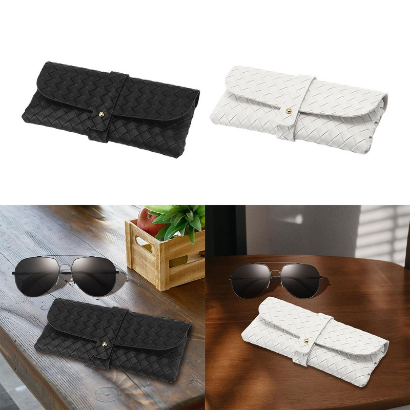 PU kožna torbica za pohranu naočala Torba s gumbom Mekana torbica za naočale Putna velika torbica za naočale Torbica za naočale za muškarce Žene