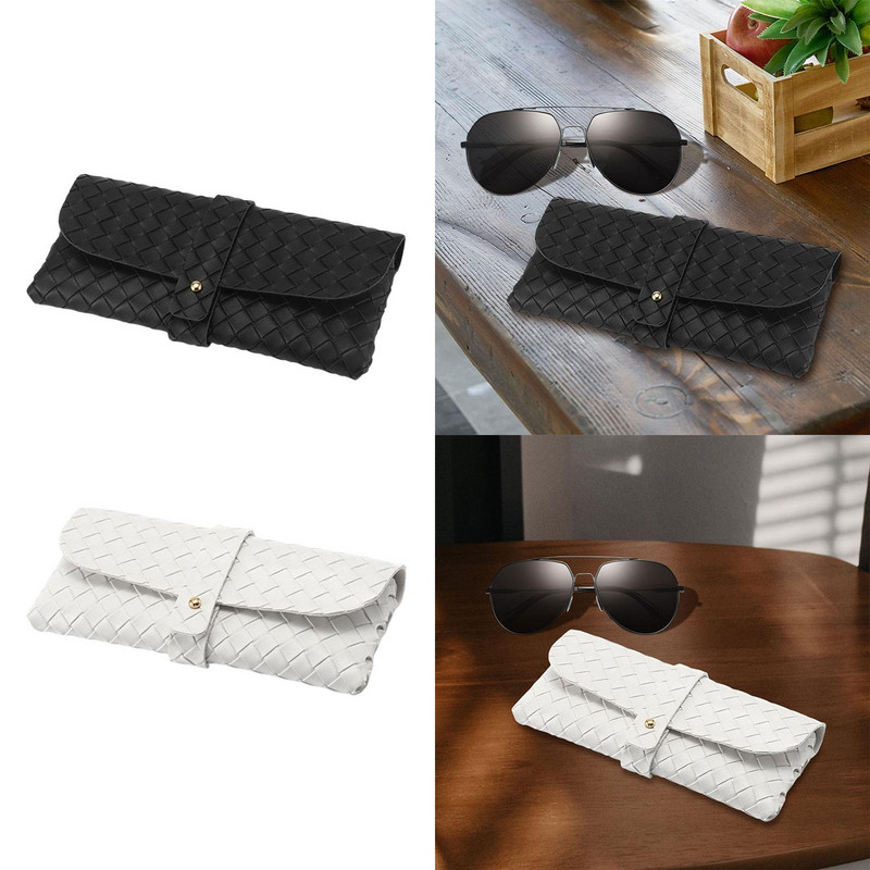 PU kožna torbica za pohranu naočala Torba s gumbom Mekana torbica za naočale Putna velika torbica za naočale Torbica za naočale za muškarce Žene