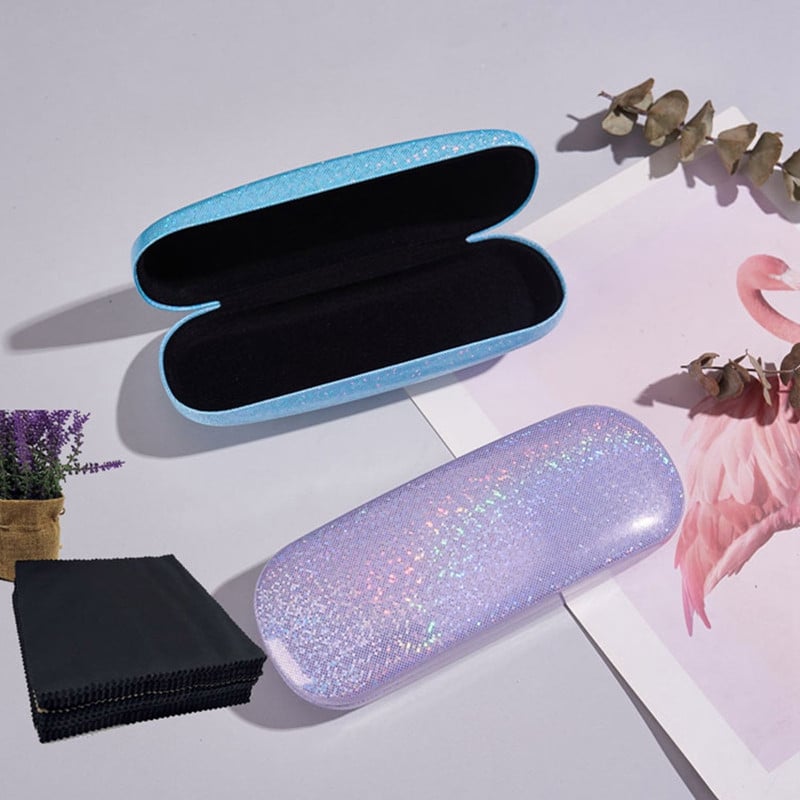 Laser PU Optical Ochelari Husa Protectie Pink Bling Student Fete Ochelari Ochelari De Soare Cutie Depozitare Organizare Femei