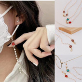 Vară 2022, noua modă simplă, perle, mască anti-pierdere, lanț pentru ochelari de soare, accesoriu, colier, cadou, mască, frânghie