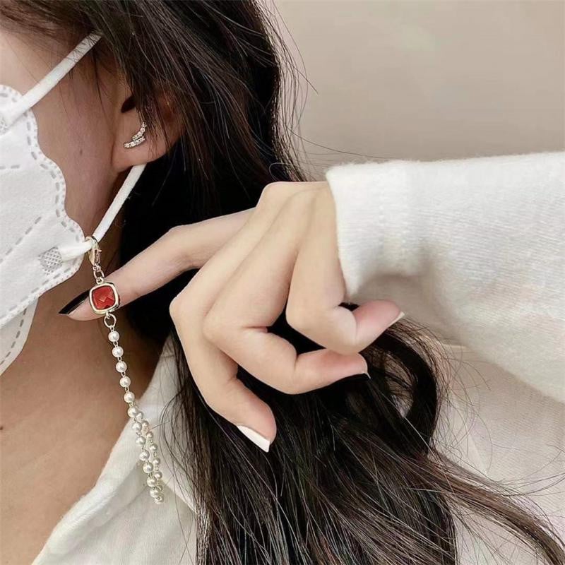 Vară 2022, noua modă simplă, perle, mască anti-pierdere, lanț pentru ochelari de soare, accesoriu, colier, cadou, mască, frânghie