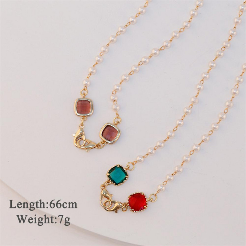 Vară 2022, noua modă simplă, perle, mască anti-pierdere, lanț pentru ochelari de soare, accesoriu, colier, cadou, mască, frânghie