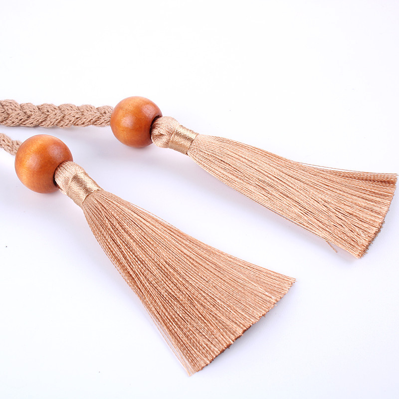 Pleteni tkani ženski pojasevi za žene Ženski struk s kićankama Uže s čvorom Visoki korzet za kukove Pojas Pojas za velike veličine Vintage trake