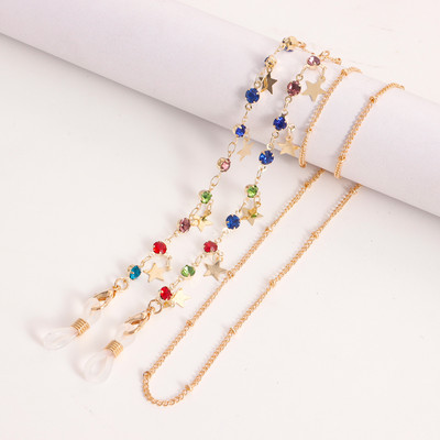 80cm zlatne naočale maska lanac ogrlice dupin perle kristalni privjesak sunčane naočale lančići držač protuklizni viseći remen maske oko vrata