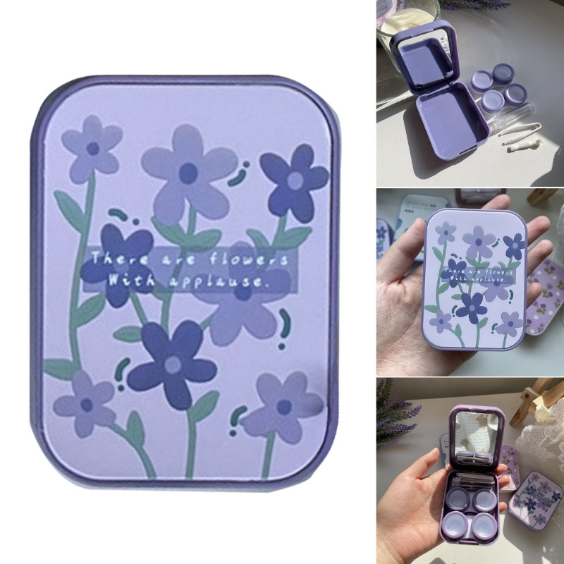 Kontaktlencse tokok Travel Kit Mini műanyag doboz tartó tükör szerszámkészlettel