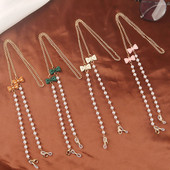 Šarena mašna, lanac za naočale, vintage ženski držač maske za lice, neklizajuća vrpca za vješanje oko vrata, remen za uže za djevojčice, djeca, novo