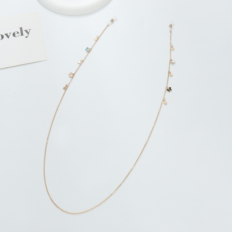 Modni metalni lančić za naočale sa zvijezdama leptirima Trendovski ženski remen za masku Traka za sunčane naočale Dodatak Ogrlica Nakit