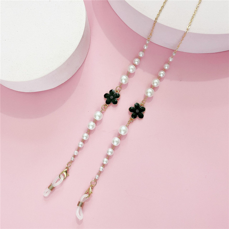 Cvjetni lančić za naočale imitacija bisernih perli Trendi sunčane naočale Dodatak za naočale Lanac oko vrata Ogrlica s užetom Poklon za Novu godinu 2023.